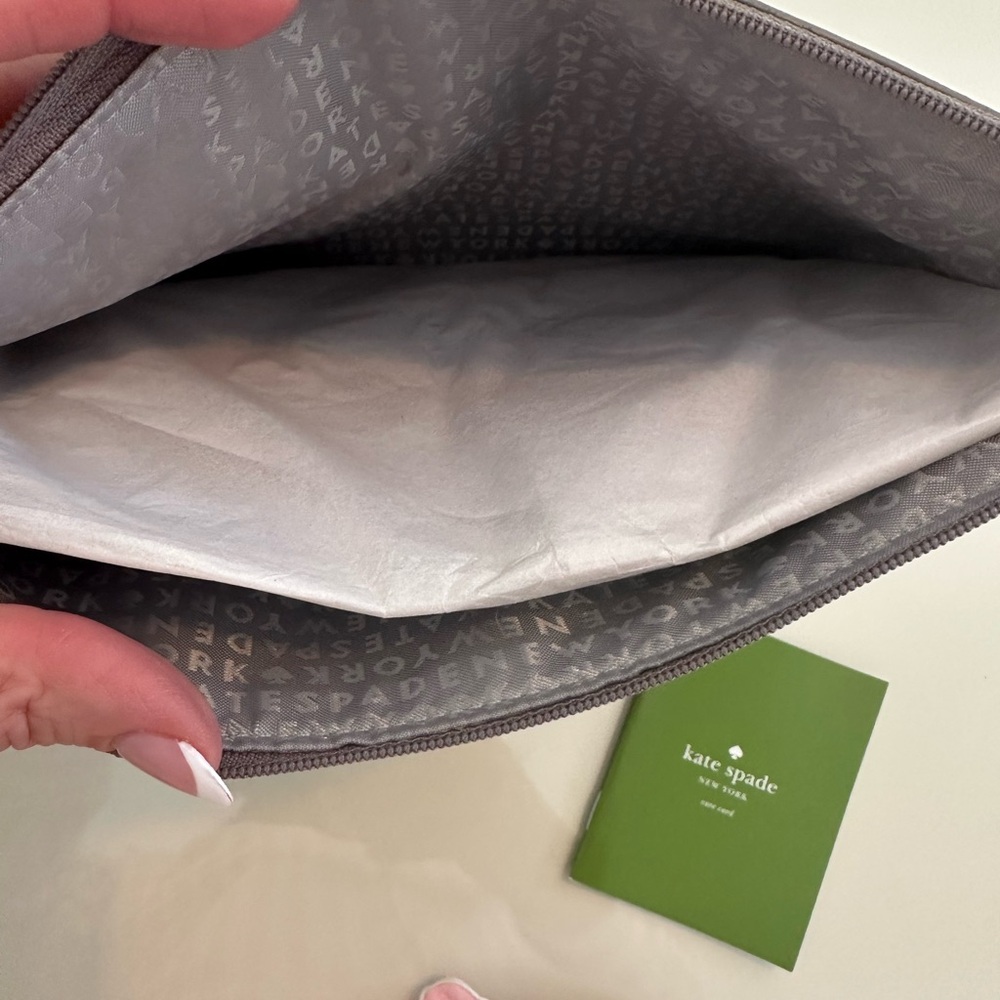 Kate Spade Taupe and Glitter Clutch Greta Court Cityscape - Picture 6 of 10